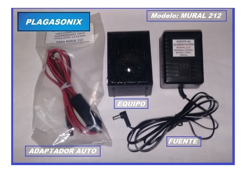 Imagen 2 de 10 de Repelente Ultrasonico Ratas Mural 212 Plagasonix 12v. Cc.