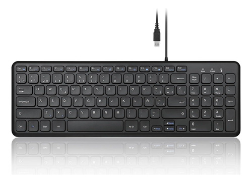 Teclado Perixx Periboard-213b Con Cable/negro