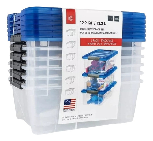 Cajas Organizadoras Almacenamiento Plástico Apilables 12.2 L