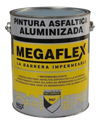 Pintura Asfaltica Aluminizada Megaflex 4 Litros No Crack