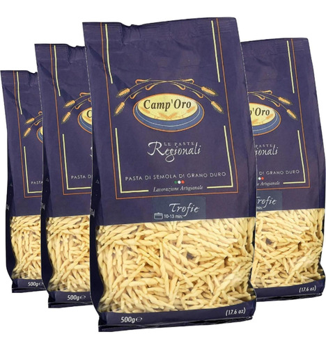 Kit 4x Pasta Di Grano Duro Trofie Camp'oro 500g