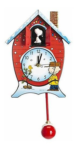 Reloj Cuco Canción Linus Y Lucy Peanuts Navidad Multicolor