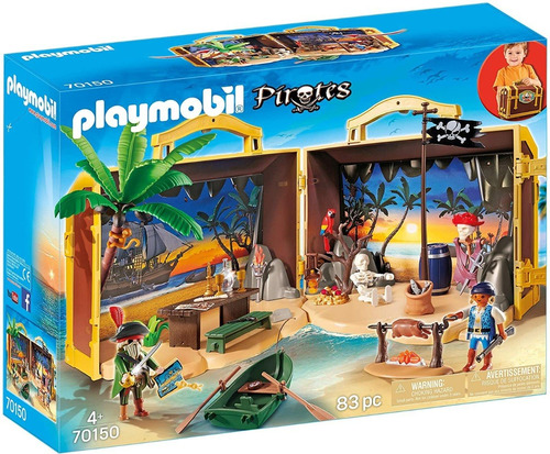 Playmobil Pirates 70150 Maletin Isla Pirata 83 Piezas 