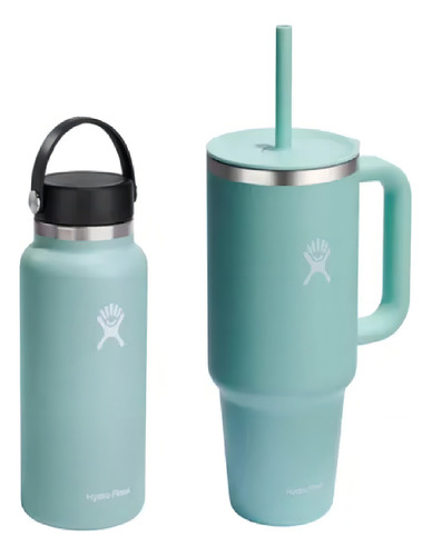 Termo Vaso Hydro Flask Set 2 Piezas 40 Oz Y 32 Oz Color Menta