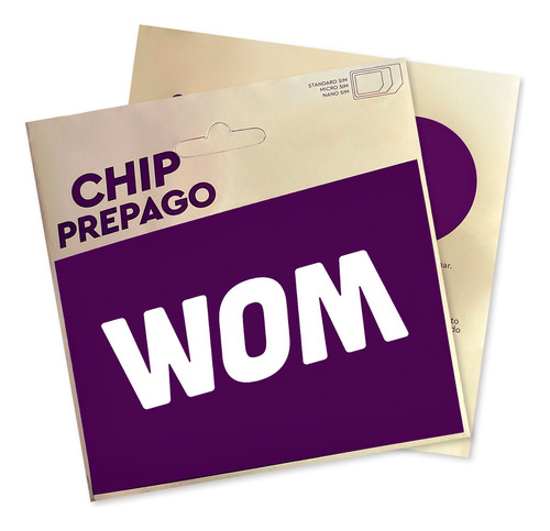 Chip  Prepago Wom Incluye 1 Giga + 50 Minutos