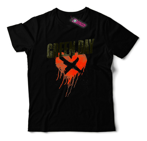 Remera Green Day Corazon X Rp141 Dtg Premium