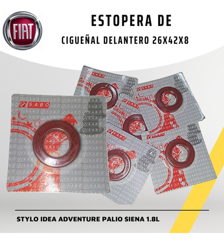 Estopera Cigüeñal Delantera Fiat Palio Siena Stylo 1,8/8v