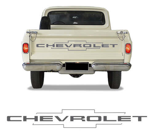 Adesivo Chevrolet C10 C14 C15 E D10 Faixa Traseira Grafite