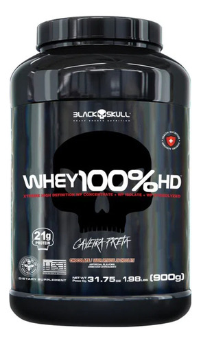 Whey 100% Hd Black Skull - 900g (wpc, Wpi E Wph) Chocolate