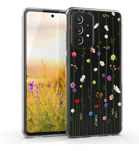 Funda Para Samsung Galaxy A52 - Transparente Con Flores