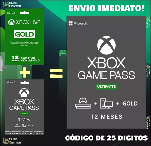 Xbox Game Pass Ultimate 12 Meses - Código De 25 Dígitos