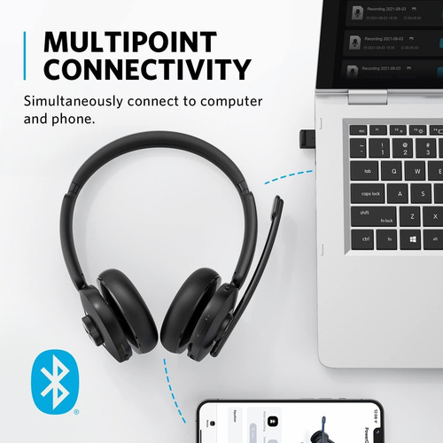 Anker Powerconf H500 Bluetooth Dual Ear + Base Carregamento
