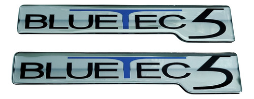 Adesivo Par Emblema Mercedes Bluetec 5 Cromado Resinado