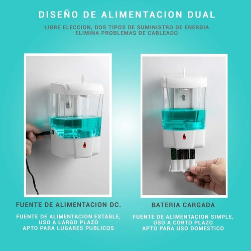 Imagen 3 de 10 de Dispensador Automático Sin Contacto De Jabón O Alcohol Gel