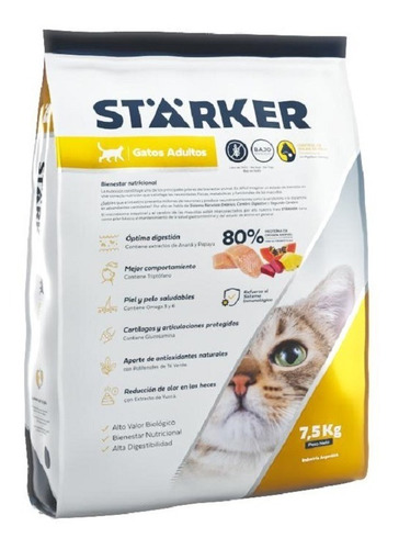 Alimento Balanceado Superpremium Starker Gato Adulto 7,5kg 