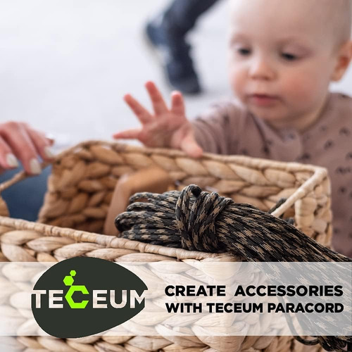 Cordón Paracord Teceum, Nylon Táctico Para Supervivencia