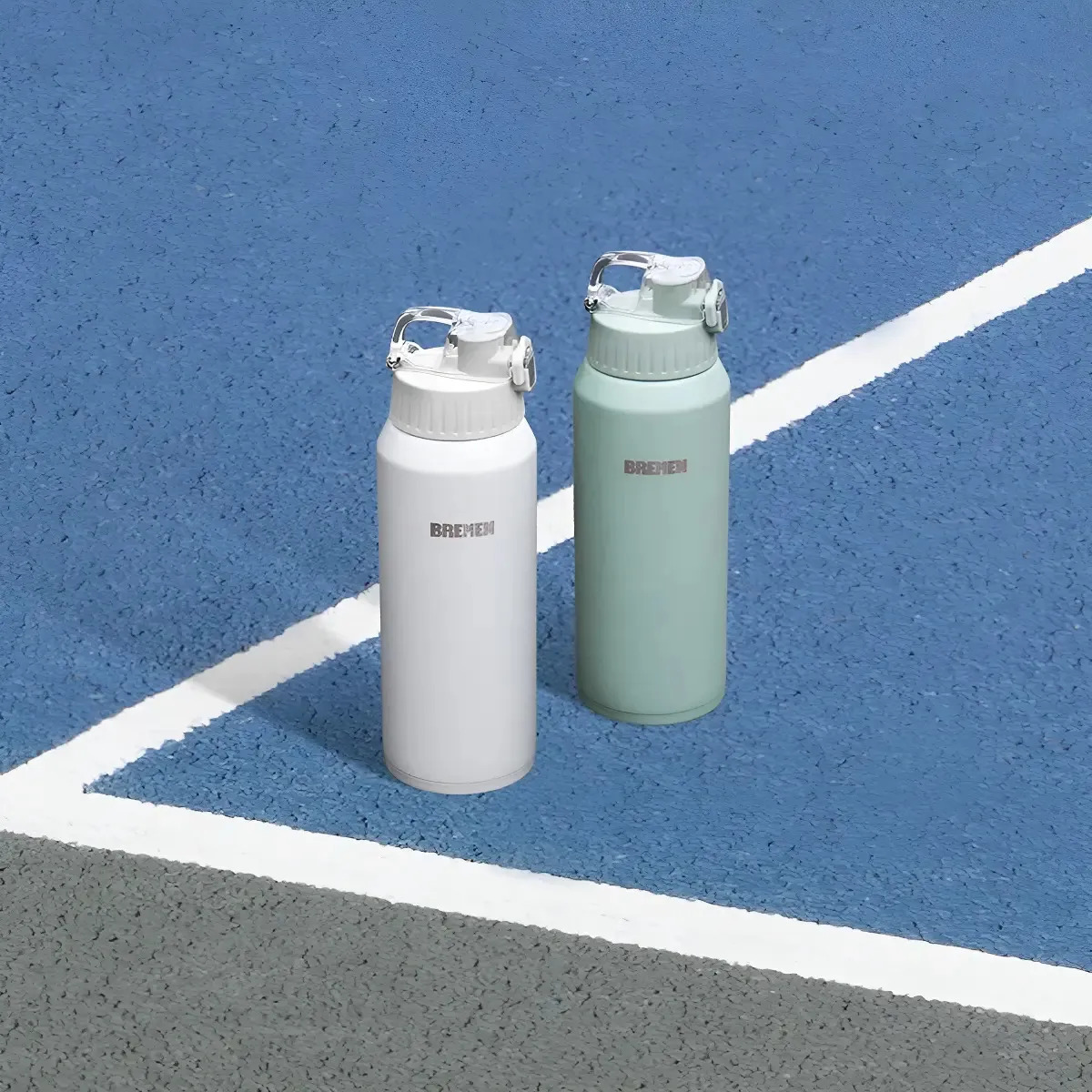 Termo Acero Inoxidable Deportivo 600 Ml Bremen 7296 Color Gris