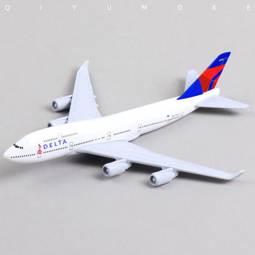 Modelo Avión Boeing 747 Qiyumoke 1/400 Metal Con Soporte