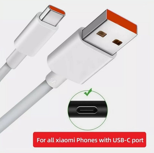 Carregador Turbo 67w P/ Xiaomi 13 Lite 12 Lite Note 11 Pro B