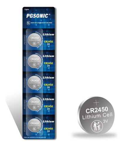 Pgsonic Bateria De Litio Cr2450 3v (5pcs)