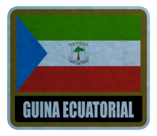 Parche Felpa Para Coser 20cm Bandera Guinea Ecuatorial Guinea Ecuatorial-01 Guinea Ecuatorial-01