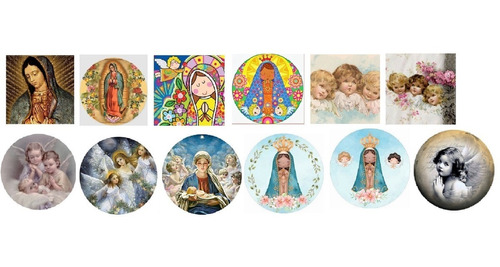 30 Cuadros Ch Religioso O Angeles Bolo Recuerdo Regalo   Mdf