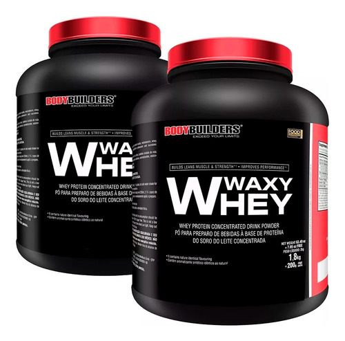 Combo 2x Whey Protein Waxy Whey 2kg - Bodybuilders Sabor Baunilha