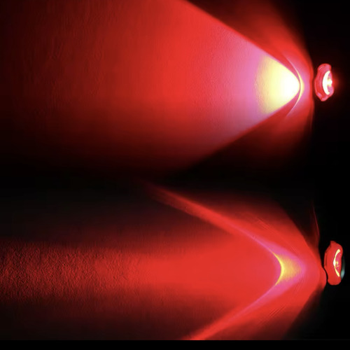Lanterna De Caça Lente Fresnel Led Vermelho Dimer