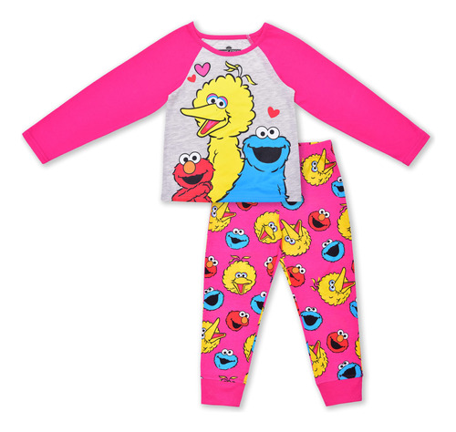 Sesame Street Conjunto De Camisa De Manga Larga Y Pantalone.