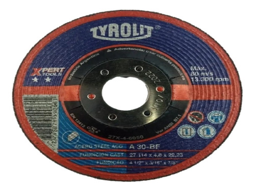 Disco De Amolar Tyrolit Xpert De 114 X 4,8 Mm 