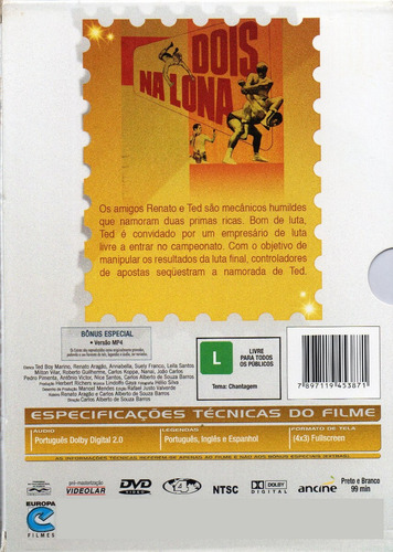 Imagem 2 de 2 de Dvd Os Trapalhões - Dois Na Lona - Frete Grátis