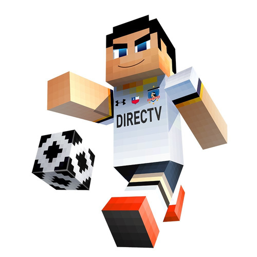 Colo Colo Jugador Minecraft Sticker Adhesivo Gigante