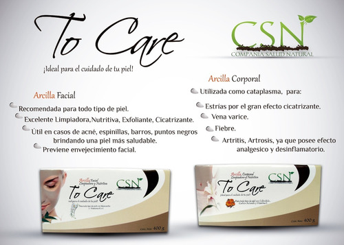 Arcilla Medicinal Facial Y Corporal, To Care