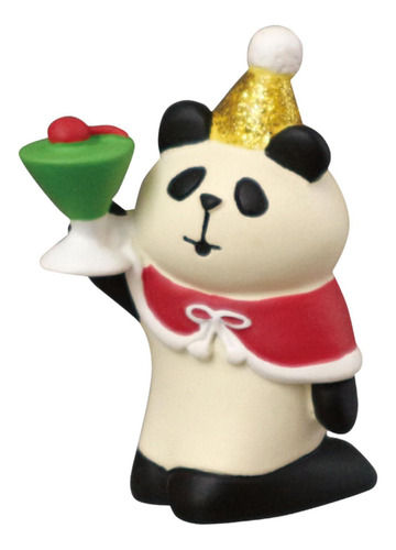 4 Estatuilla En Miniatura De Navidad, Miniestatua De Panda