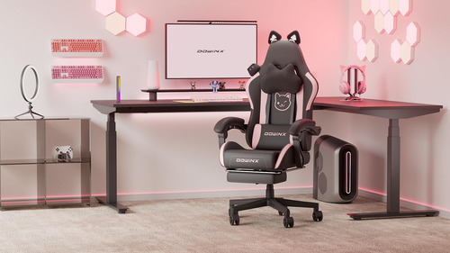 Dowinx Silla Para Juegos Linda Con Orejas De Gato Y Soporte