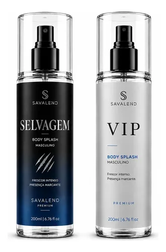 Kit Body Splash Masculino Selvagem E Vip 200ml