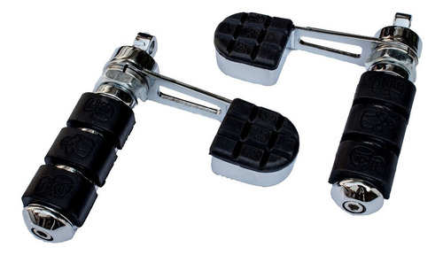 Imagen 5 de 5 de Posapies Con Talonera Cromados Para Harley Davidson