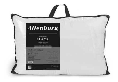 Travesseiro 200 Fios Black - Altenburg Cor Branco Tamanho UNICO