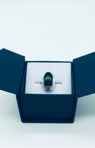 Anillo Onix Negro En Plata 925