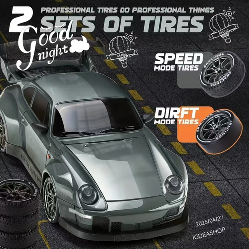 Coche Rc Poscha 911gt3rs Turbotoys 1:24 High Speed Drift Abs De Alto Rendimi,carro Control Remoto