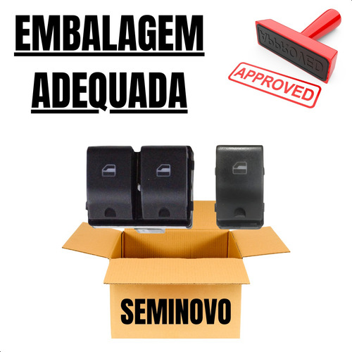 Botão Duplo C/ Botão Simples Vidro Vw Gol G5 A G8 2008 A 22