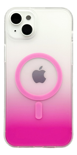 Funda Para iPhone 14 Plus Rigida Con Magsafe Efecto Degradado Rosa