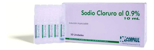 Cloruro De Sodio 0.9 % Ampolla 10mlx - Unidad a $48