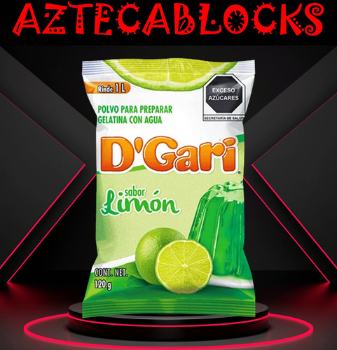 Dgari® 3 Gelatinas De Agua Sabor Limón Rinde Un Litro Wow