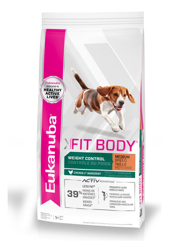 Alimento Eukanuba Fit Body Weight Control Medium Perros 3kg