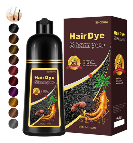 Shampoo Instantâneo Para Tintura De Cabelo Castanha 3%
