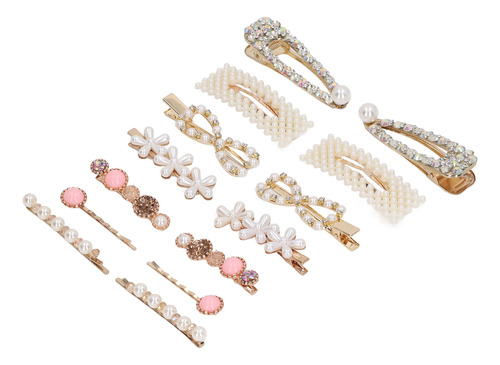 Juego De Pinzas Para El Pelo Simulation Pearl Barrettes, 14