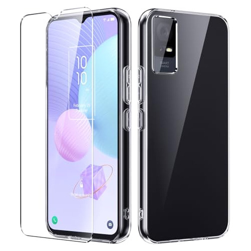  Funda Para Tcl 405/406/t506d/408 Transparente + Vidrio Temp