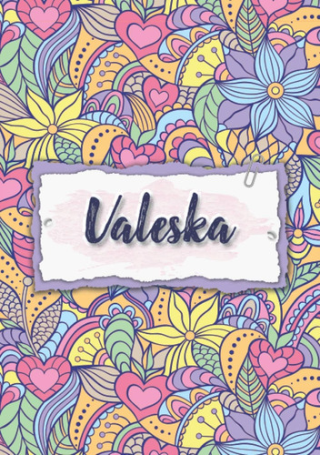 Libro: Valeska: Cuaderno A5 | Nombre Personalizado Valeska |