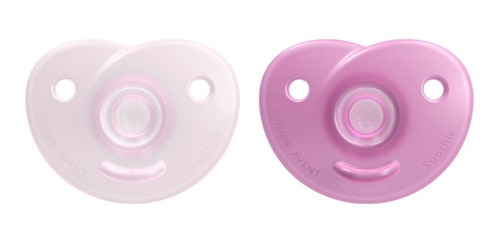 Chupetes Avent Soothies Rosa 0-6 M X 2 Un